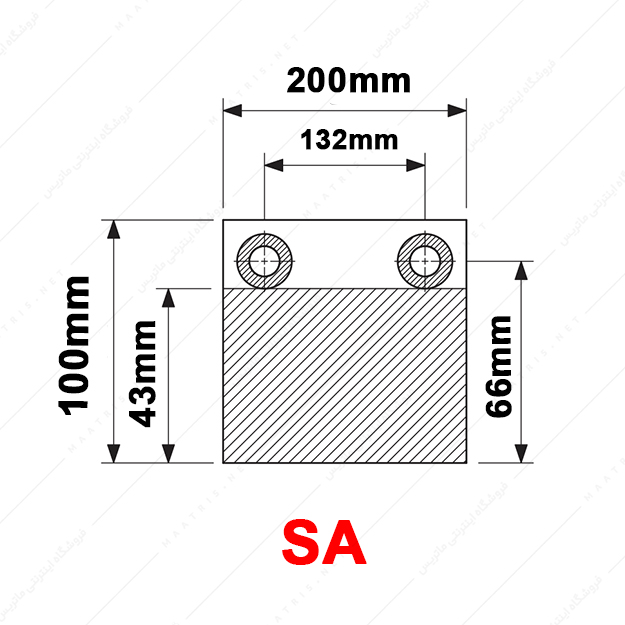 کفشک فولادی دو صفحه ای مدل SA/200×100/1