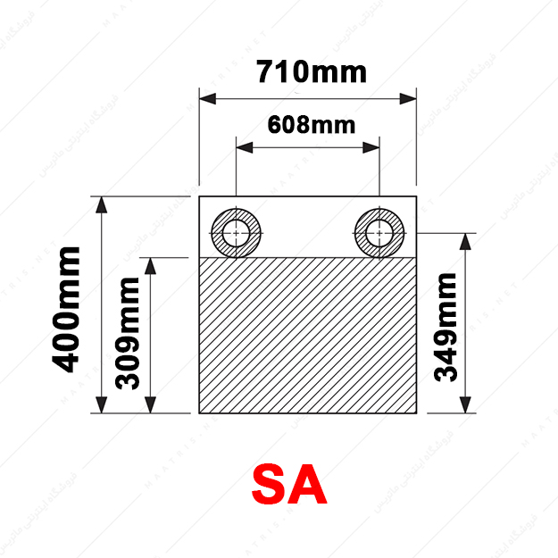 کفشک فولادی دو صفحه ای مدل SA/710×400/1