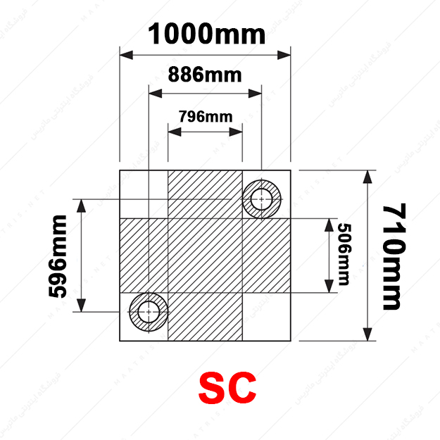 کفشک فولادی دو صفحه ای مدل SC/1000×710/1
