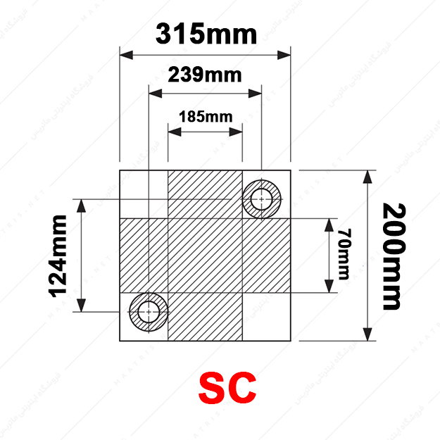 کفشک فولادی دو صفحه ای مدل SC/315×200/1