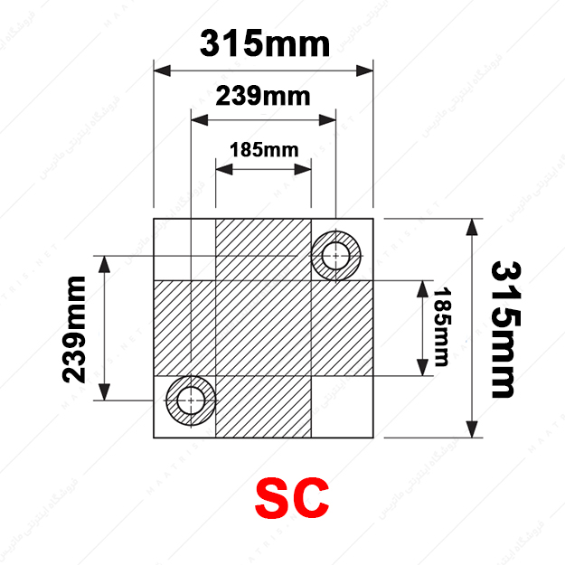 کفشک فولادی دو صفحه ای مدل SC/315×315/1