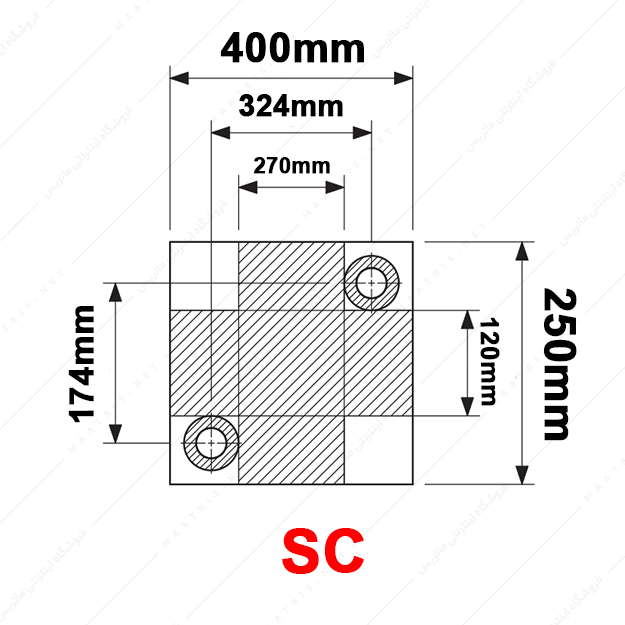 کفشک فولادی دو صفحه ای مدل SC/400×250/1