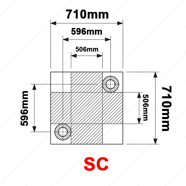 کفشک فولادی دو صفحه ای مدل SC/710×710/1