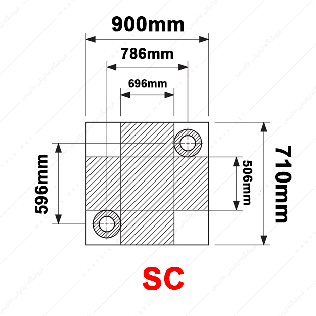کفشک فولادی دو صفحه ای مدل SC/900×710/1