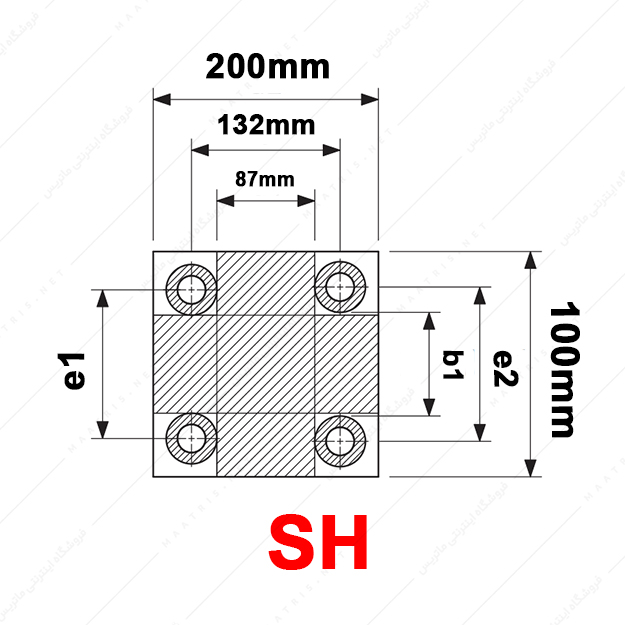 کفشک فولادی دو صفحه ای مدل SH/200×100/1